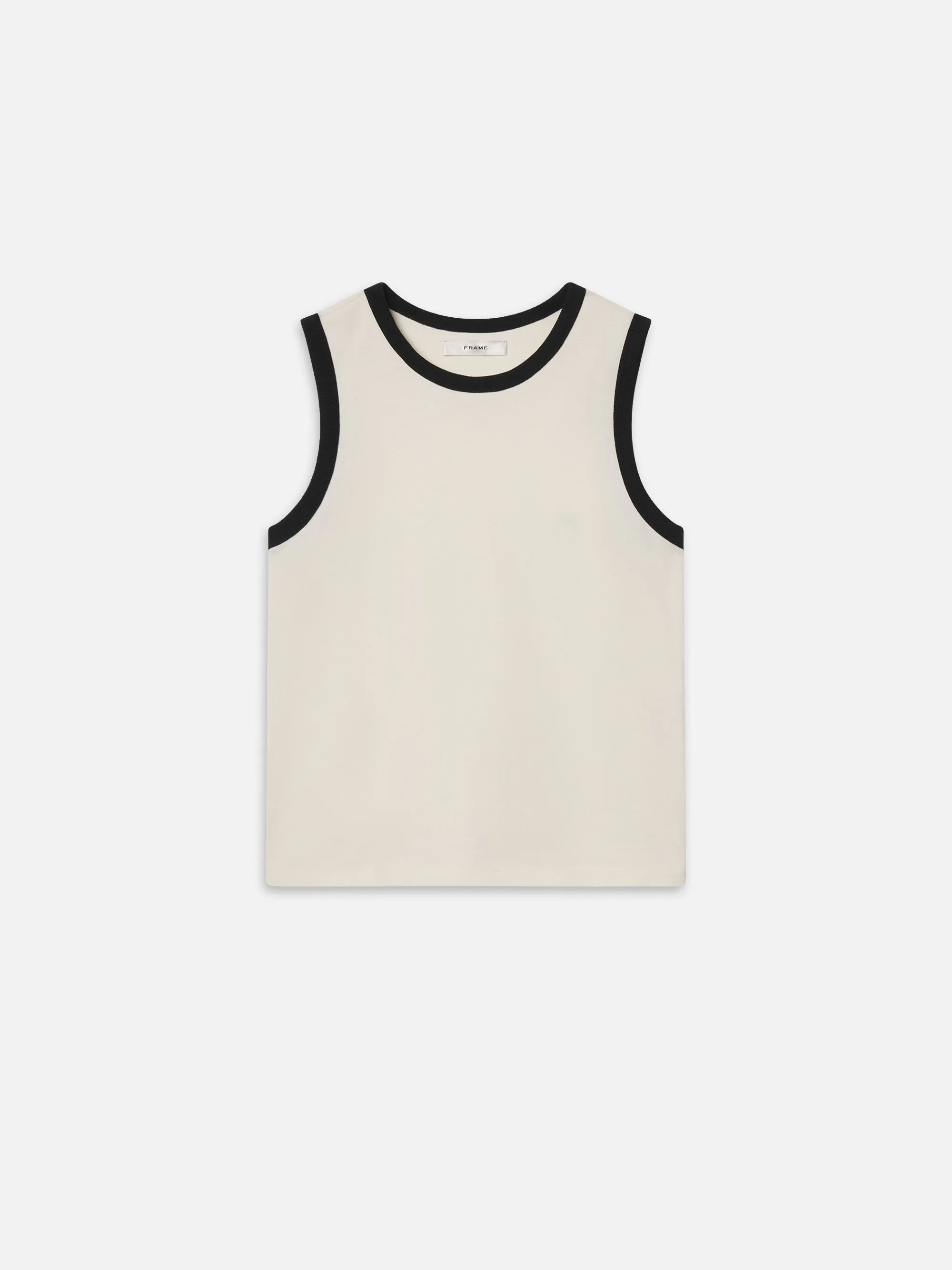 The Ringer Tank -- Cream WrinkleResistant Texture