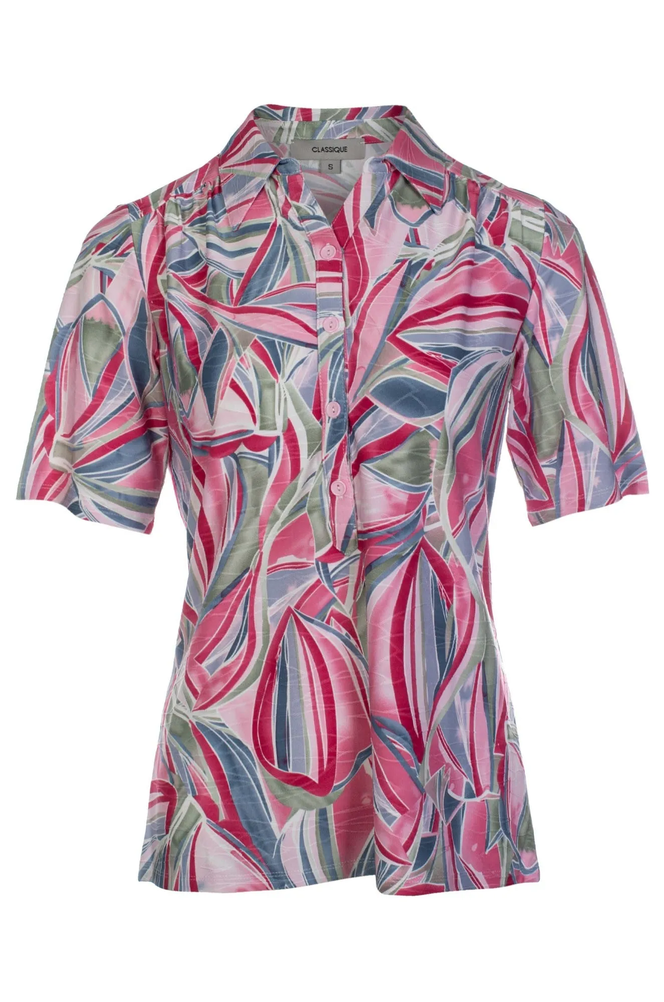 FlexibleCuff Versatile Design Polo Top | PINK SAGE LEAF | 9122C1