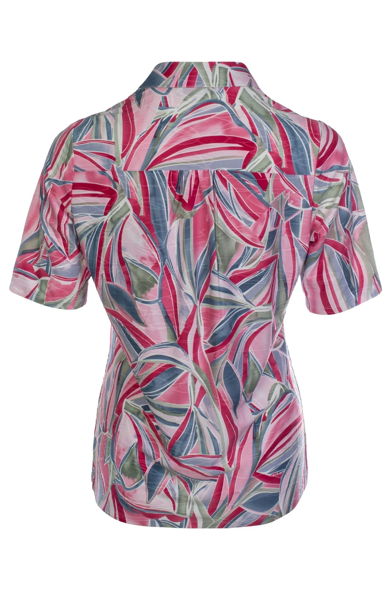 Outdoor Pants Fashion Design Polo Top | PINK SAGE LEAF | 9122C1