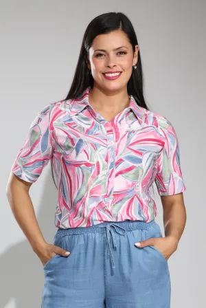 Polo Top | PINK SAGE LEAF | 9122C1 Business Outfit NoRubEdging