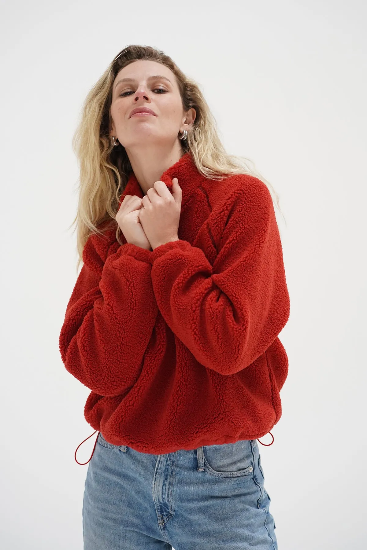 Bristol Sherpa Half Zip - Cayenne Durable Elasticity Chill Weather