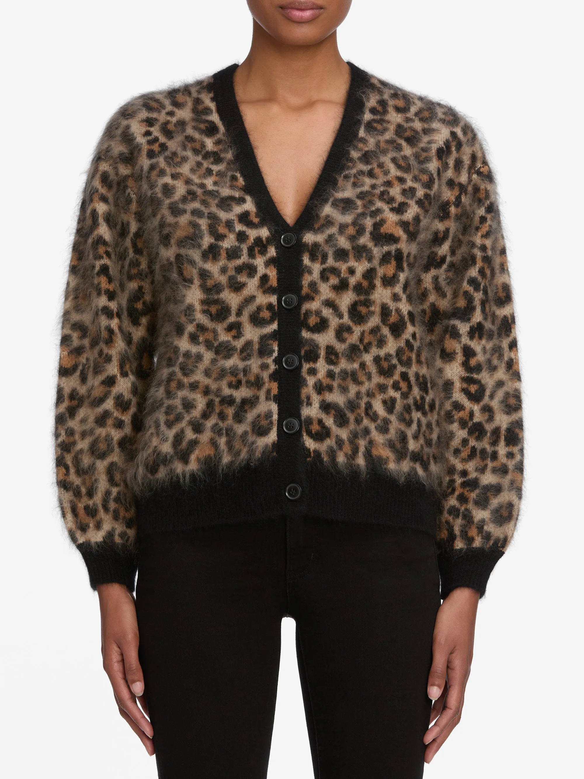 Airy Feel The Brushed Leopard Cardi -- Leopard