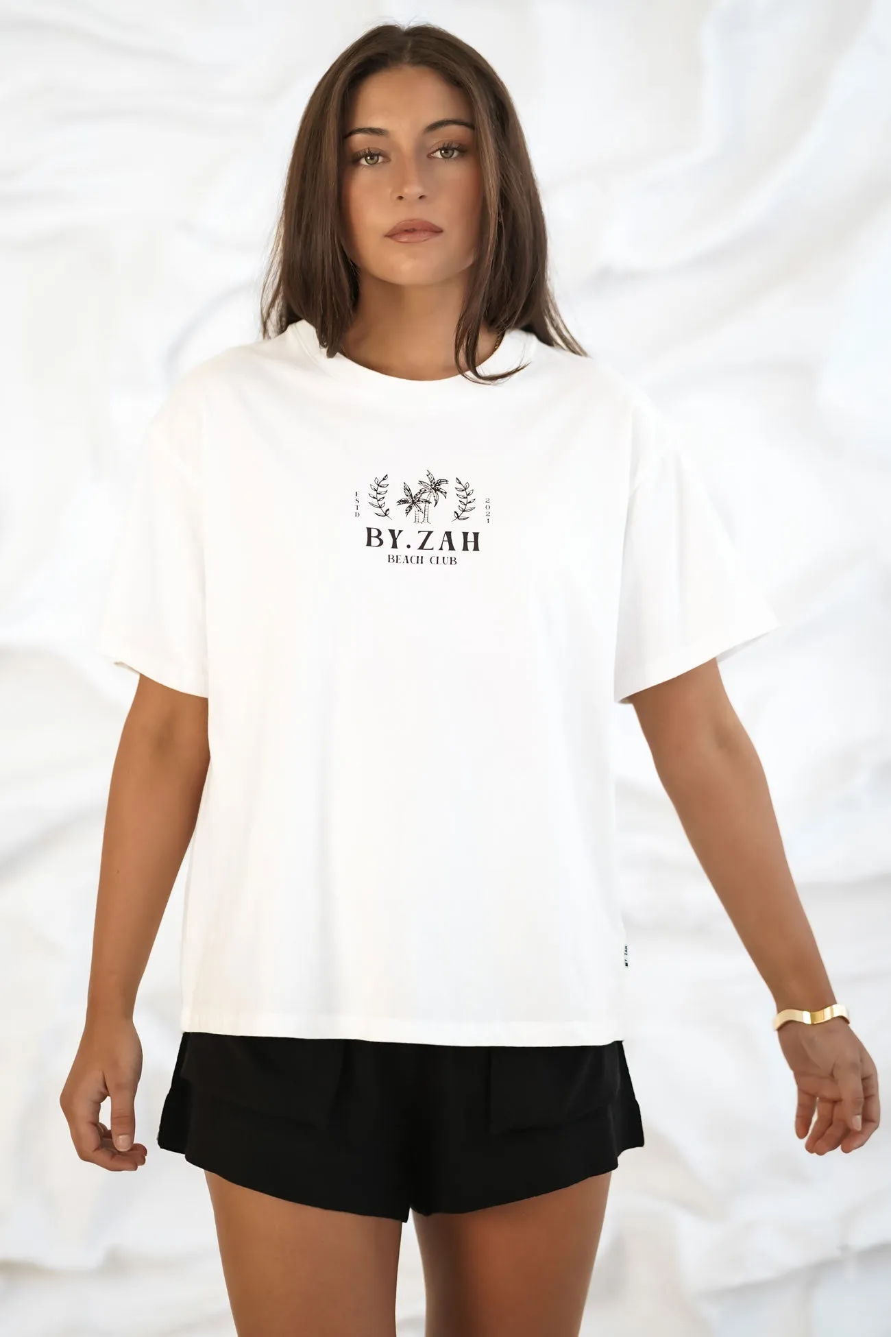BZ Palm Tee Vintage White soft fit