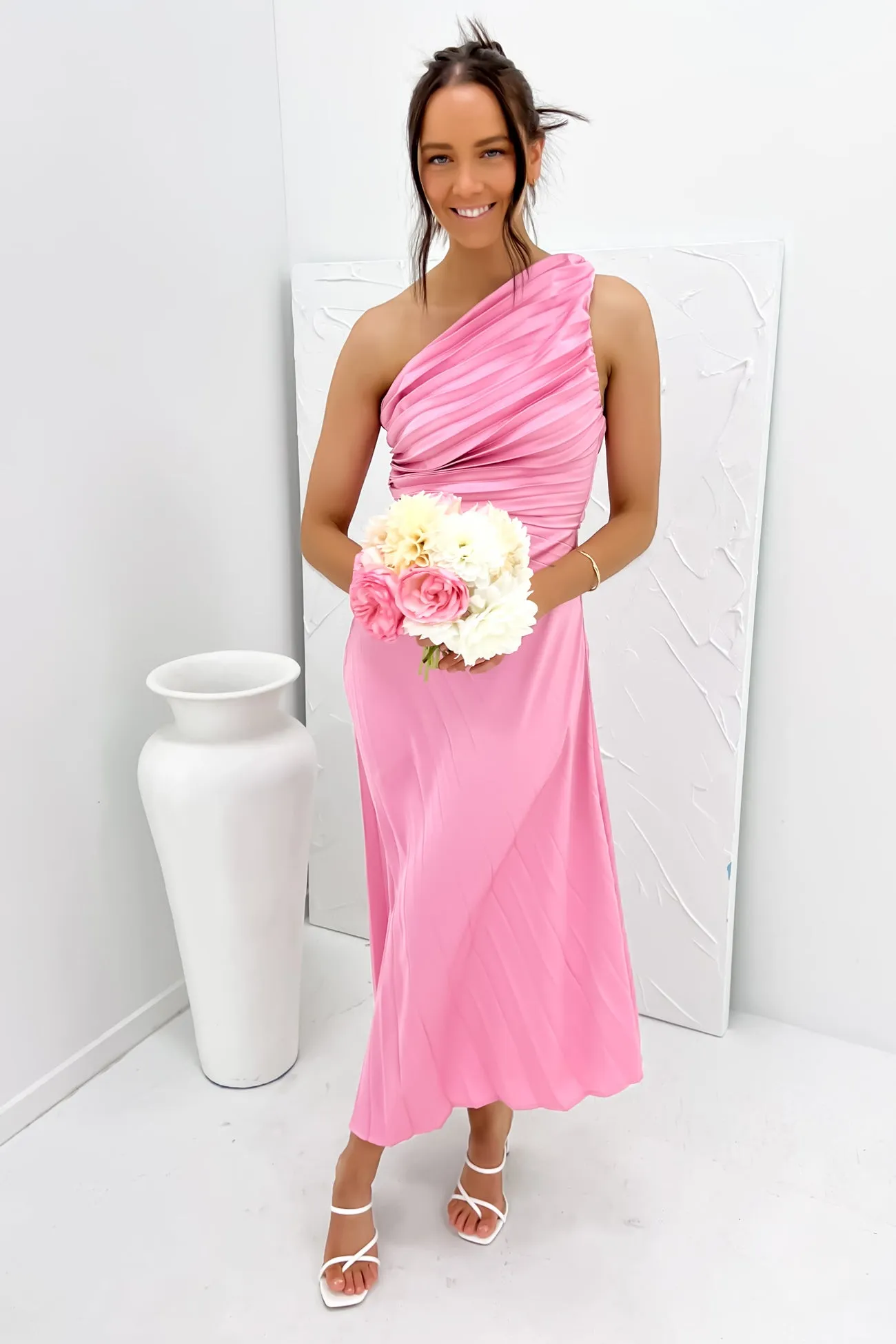 Night Appeal Caralee Midi Dress Pink