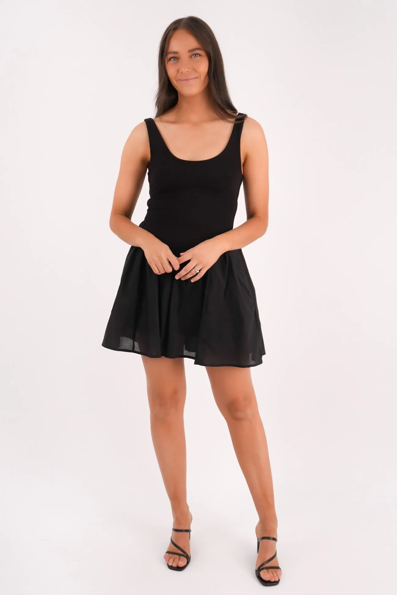 Lightweight-Structure Regent Mini Dress Black