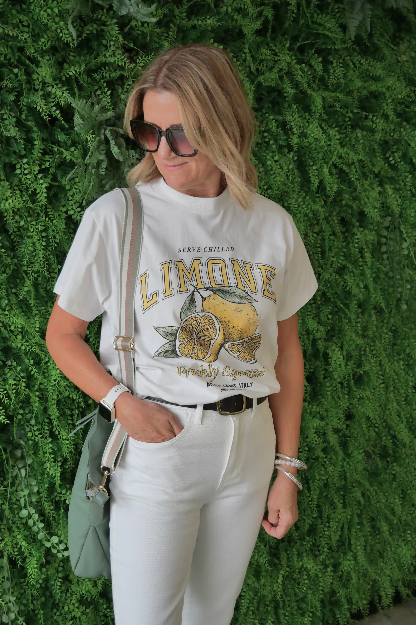 Jorge Limone Tee Vintage White Light Comfort Style Odor Control Finish