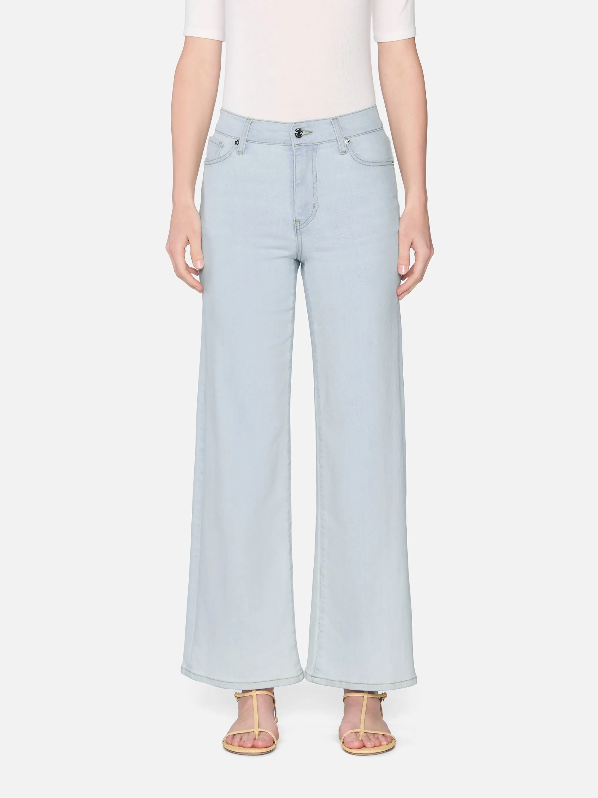 Anti Pilling StretchMaterial Le Slim Palazzo -- Feather