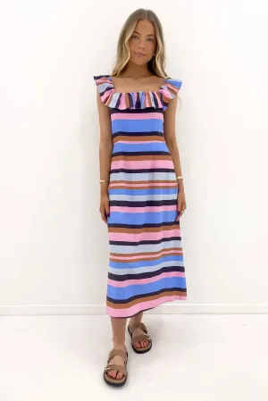 Gazelle Stripe Dress Multi Stripe Smart Edge Effortless Wear