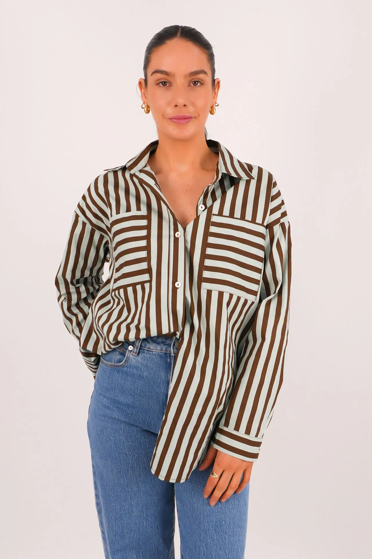 Lola Long Sleeve Shirt Mint Choc Athletic Comfort Wear