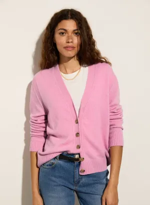 Quick drying material Celine V-neck Wool Blend?Cardigan