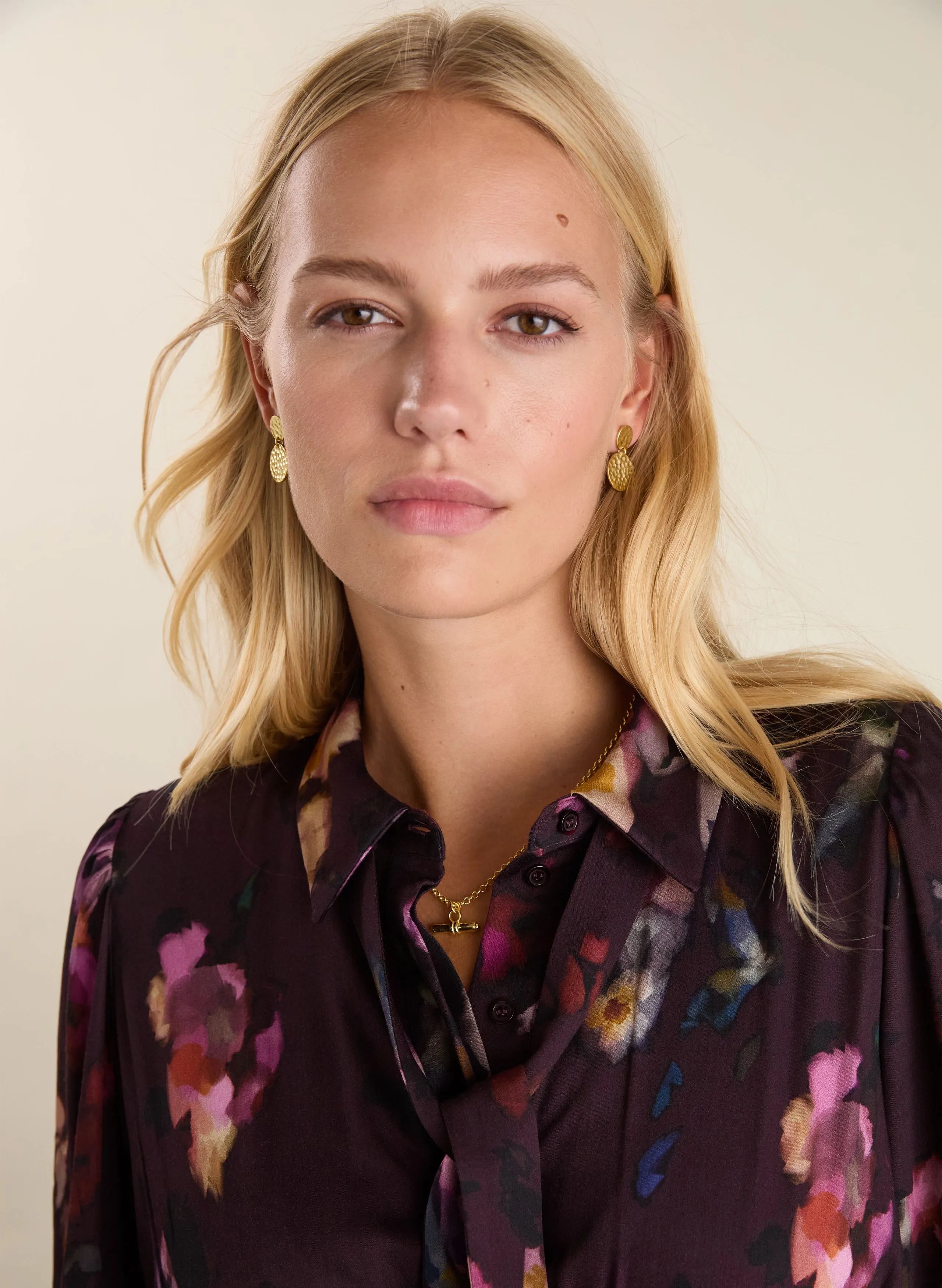 Charlotte Printed?Midi Dress Versatile Layer