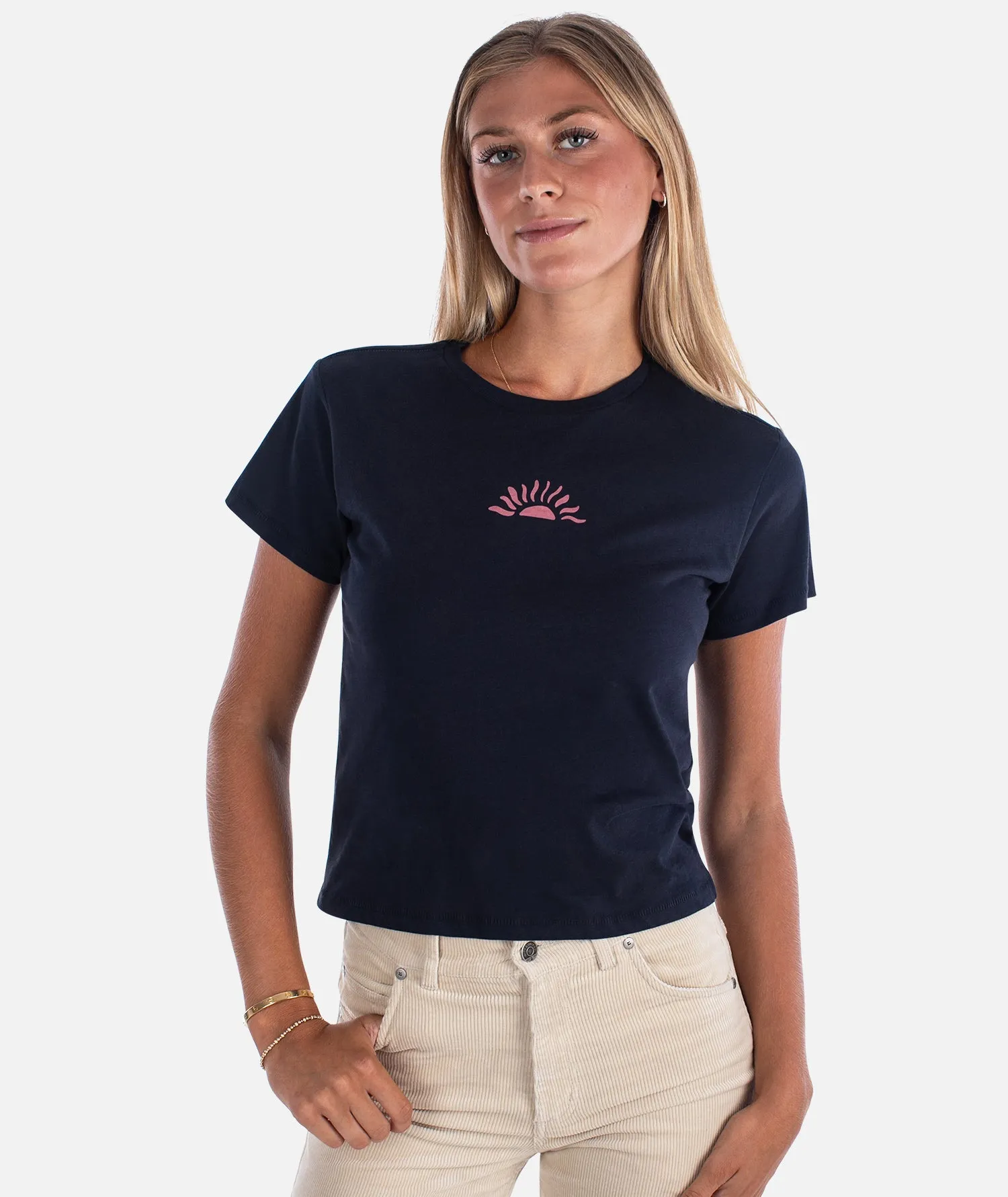 Sport Wear Cozy Fit Chasing Sunsets Tee - Navy