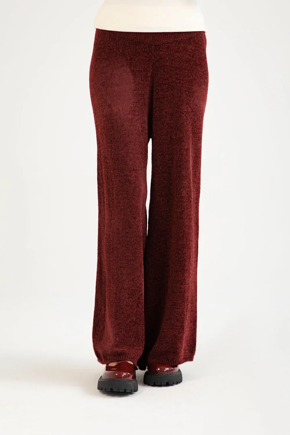 CHENILLE SWEATER TROUSER Double Stitched Flexible Knee Articulation