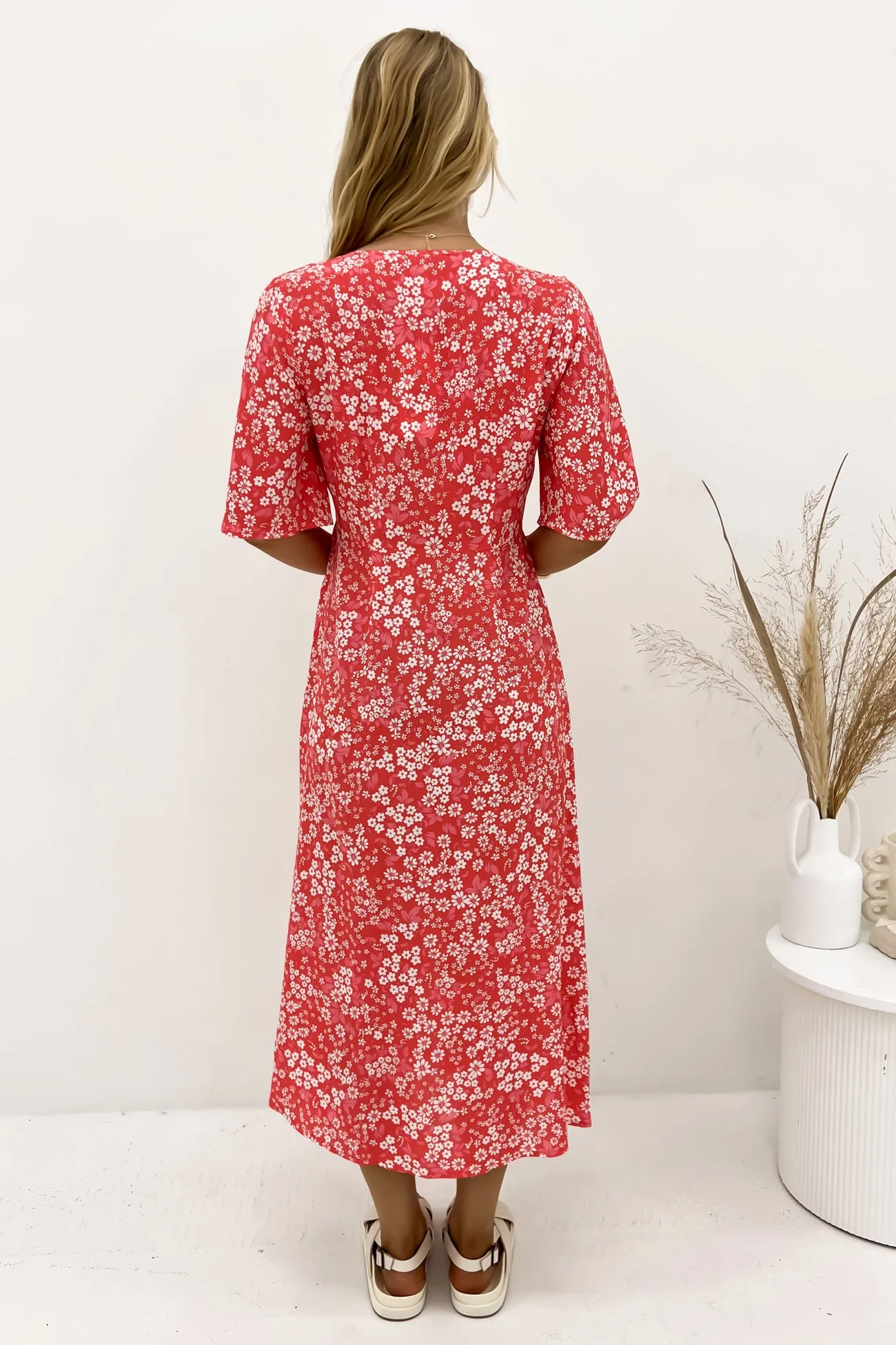 Ankara Dress Floral Print Lounge Texture