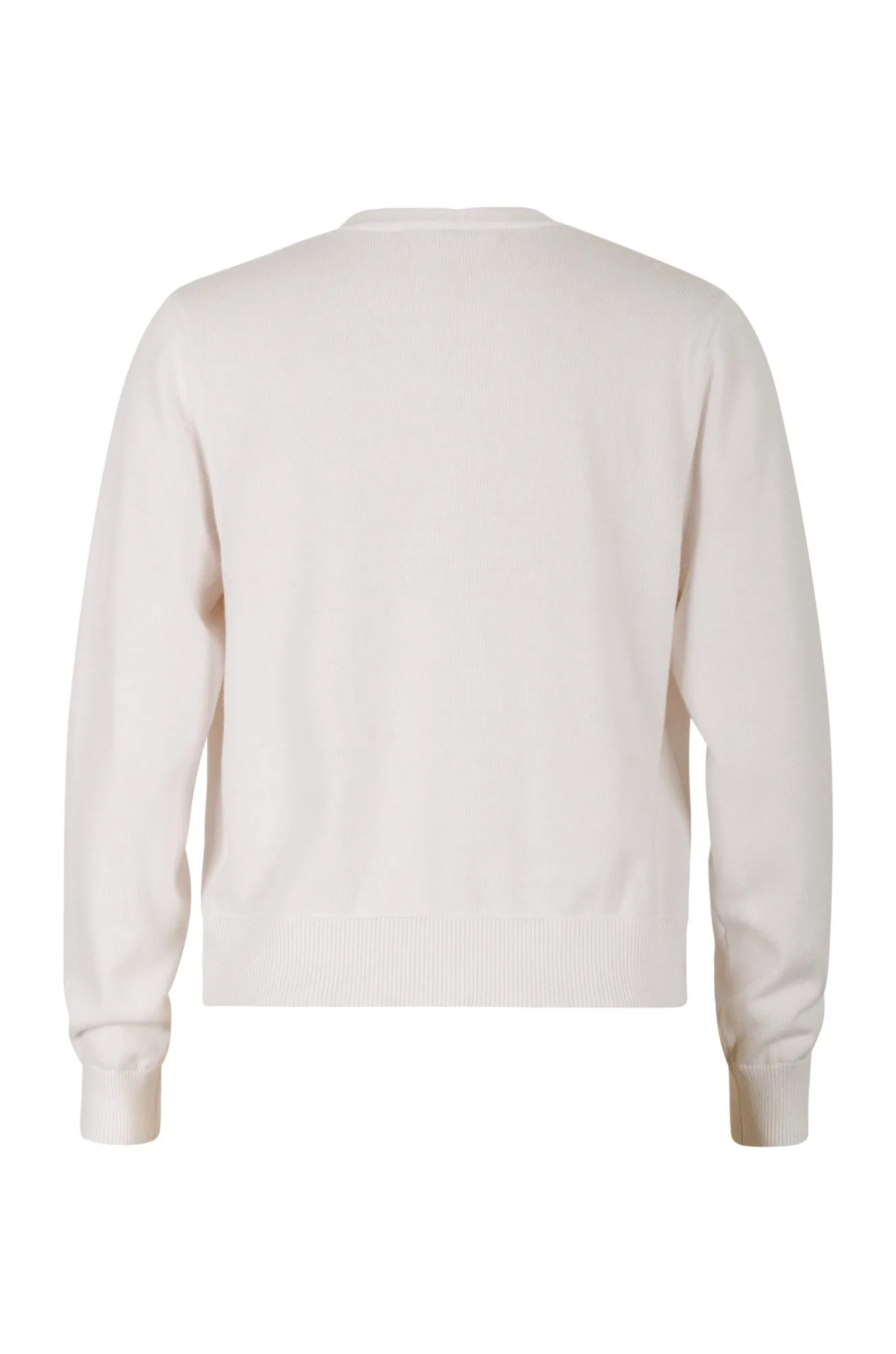 100% Cotton Cardigan | WHITE | 0012A1 Push Edge