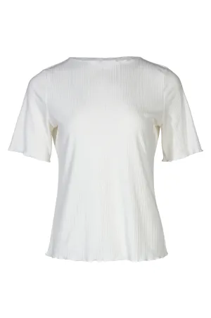 Fresh Ease Rib textured Top | WHITE | 4912A1
