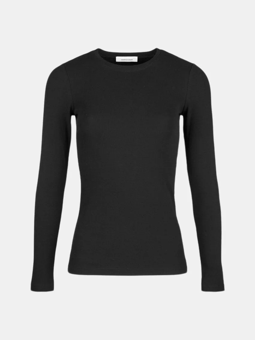 Round neck simplicity Lint Resistant Surface Alexa Tee L/S