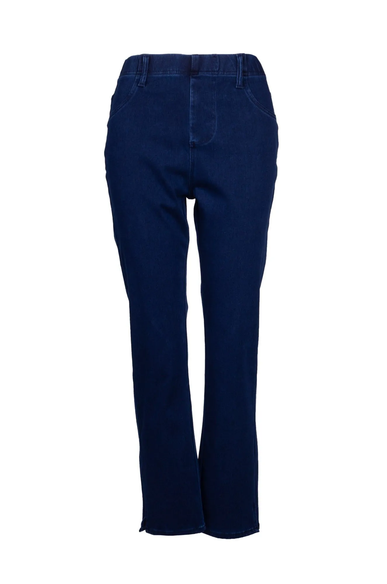 Tailored Wear AdjustableTabs Stretch Denim Xtra Short Jeans | DARK BLUE | 6941B1