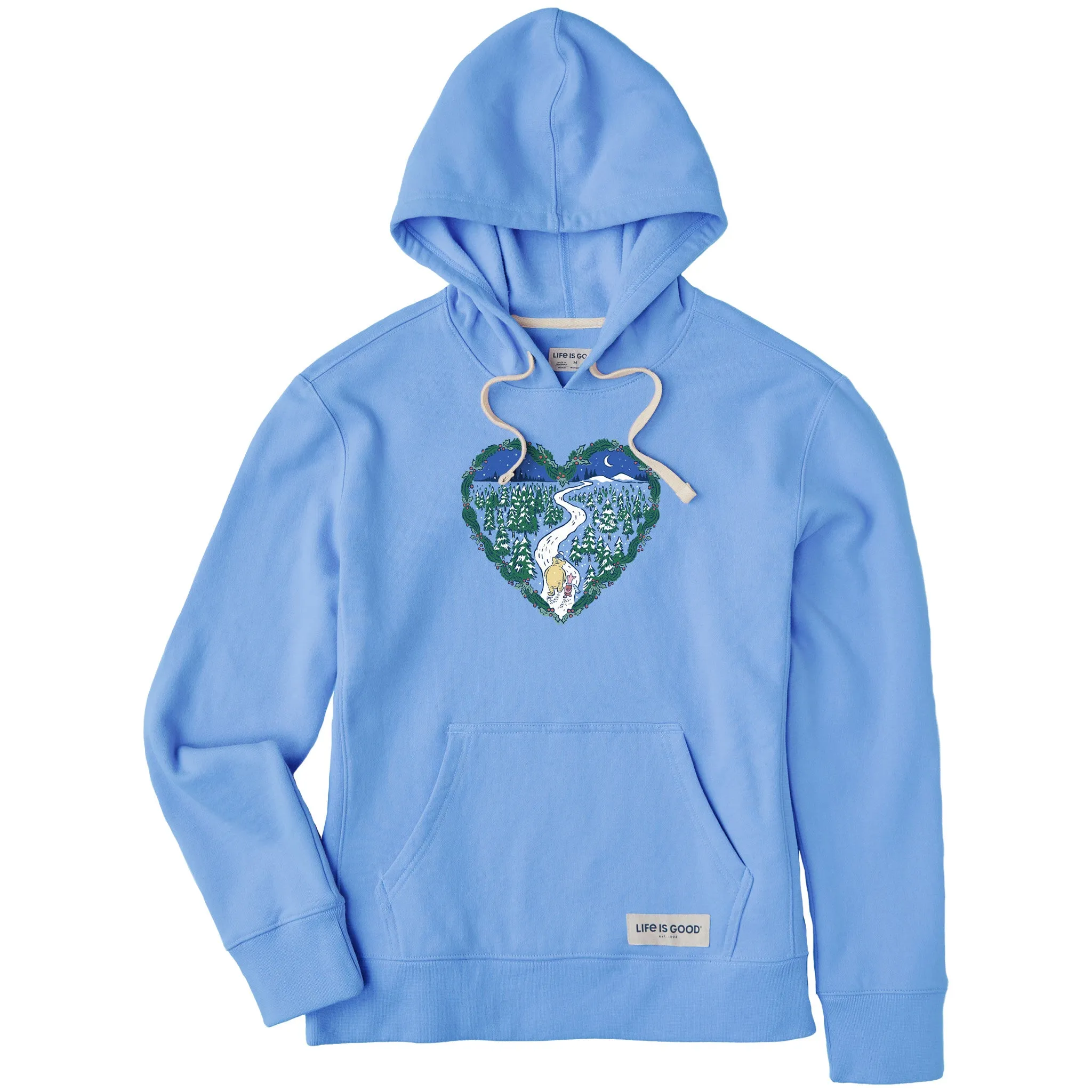 Travel Bold Women's Winnie & P Winter Stroll Heart Simply True Fleece Hoodie