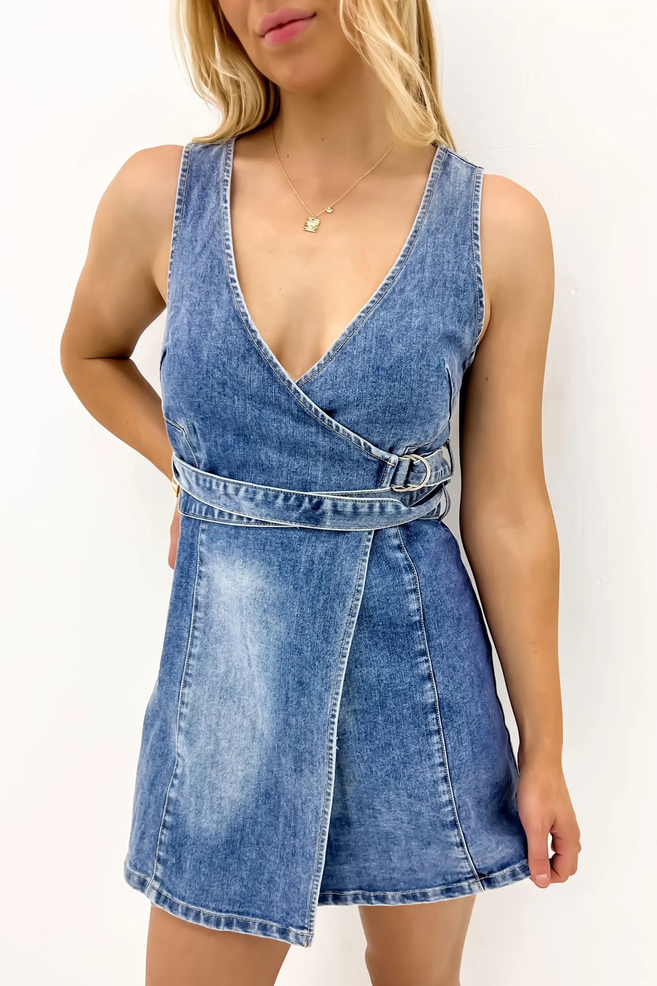 Feminine Vibe Subtle Edge City Wrap Dress Dalia