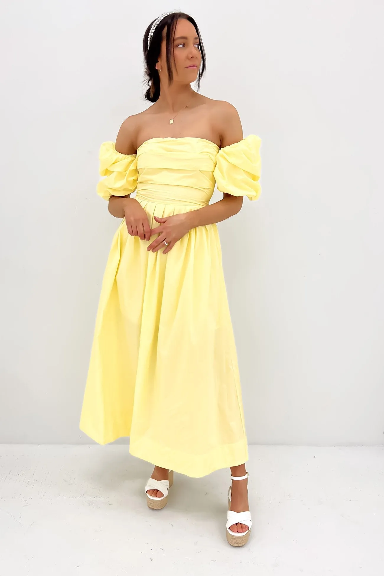 Dempsey Midi Dress Yellow Love Blend Air Layer