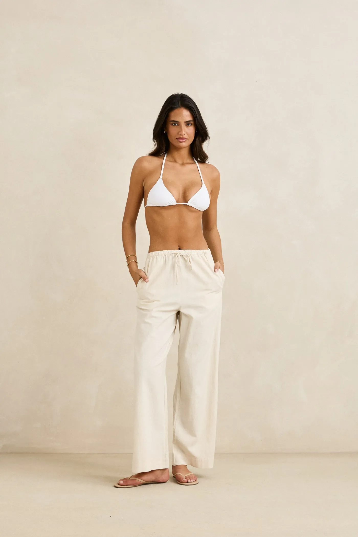 Classic Drawstring Pant Oat Everyday Comfort