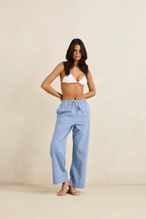 Classic Drawstring Pant Steel Blue MoistureWickingFabric