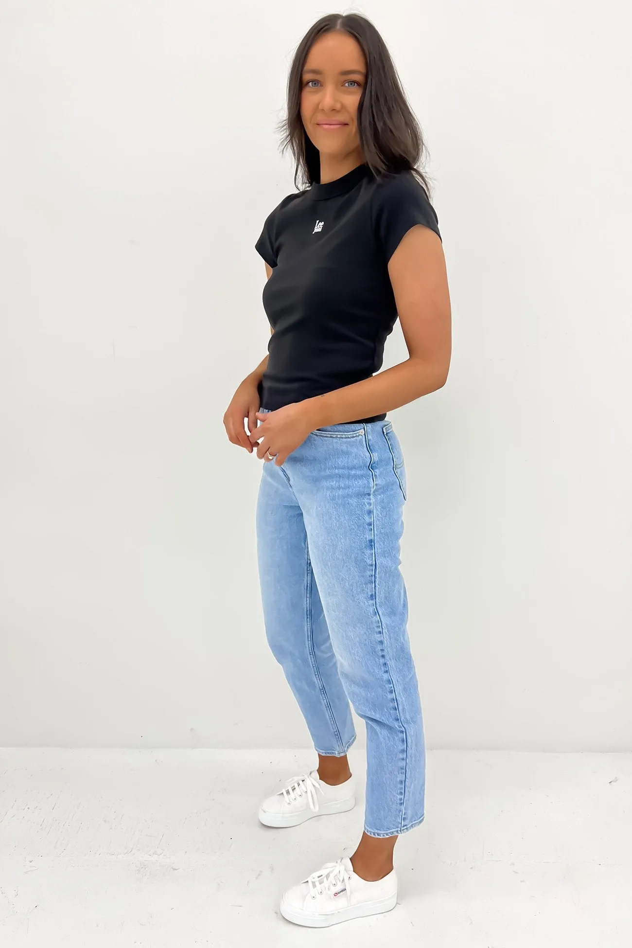 Essential Rib Tee Timeless Black Basic Layer