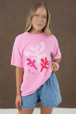 Naia Tee Pink Fit For Movement Weekend Comfort Wear