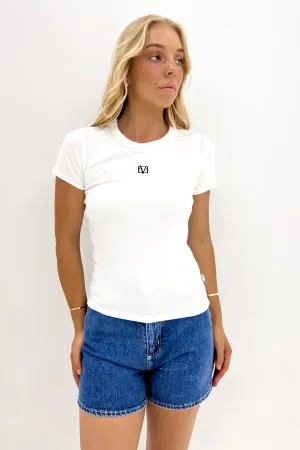 Eve Icon Regular Tee White Trendy All-Day