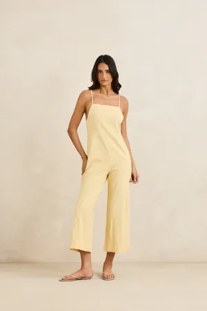 Date Vibe Smart Design Classic Jumpsuit Butter