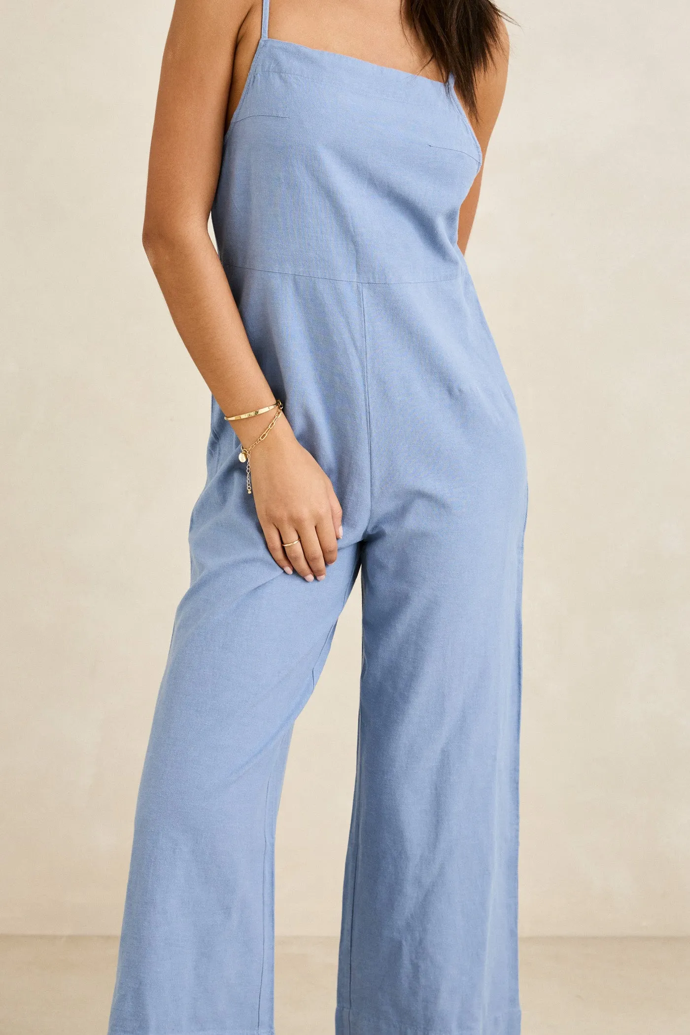 Classic Jumpsuit Steel Blue Comfortable Tunic Myth Soul