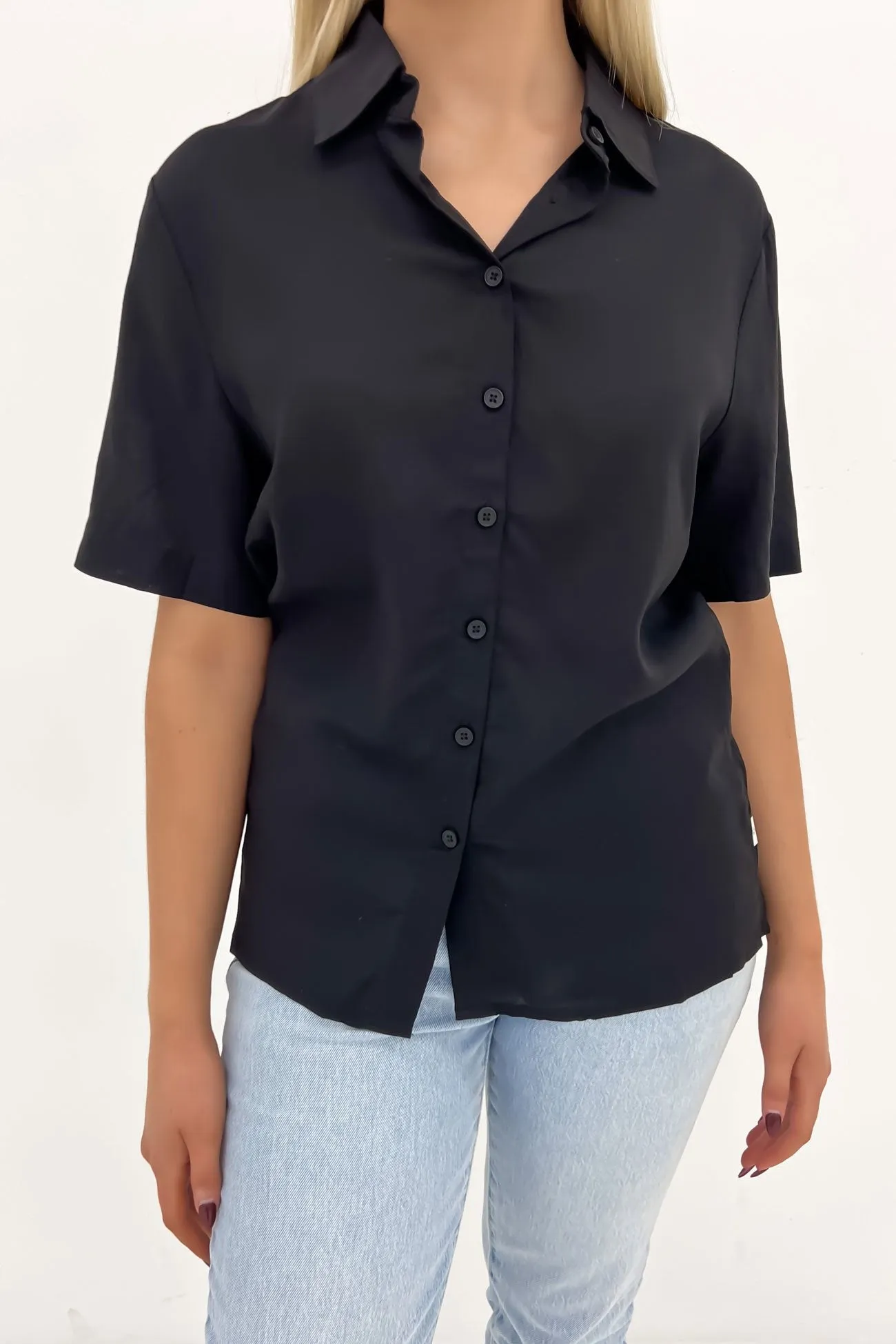 Classic Lounge Shirt Black Soft Lining
