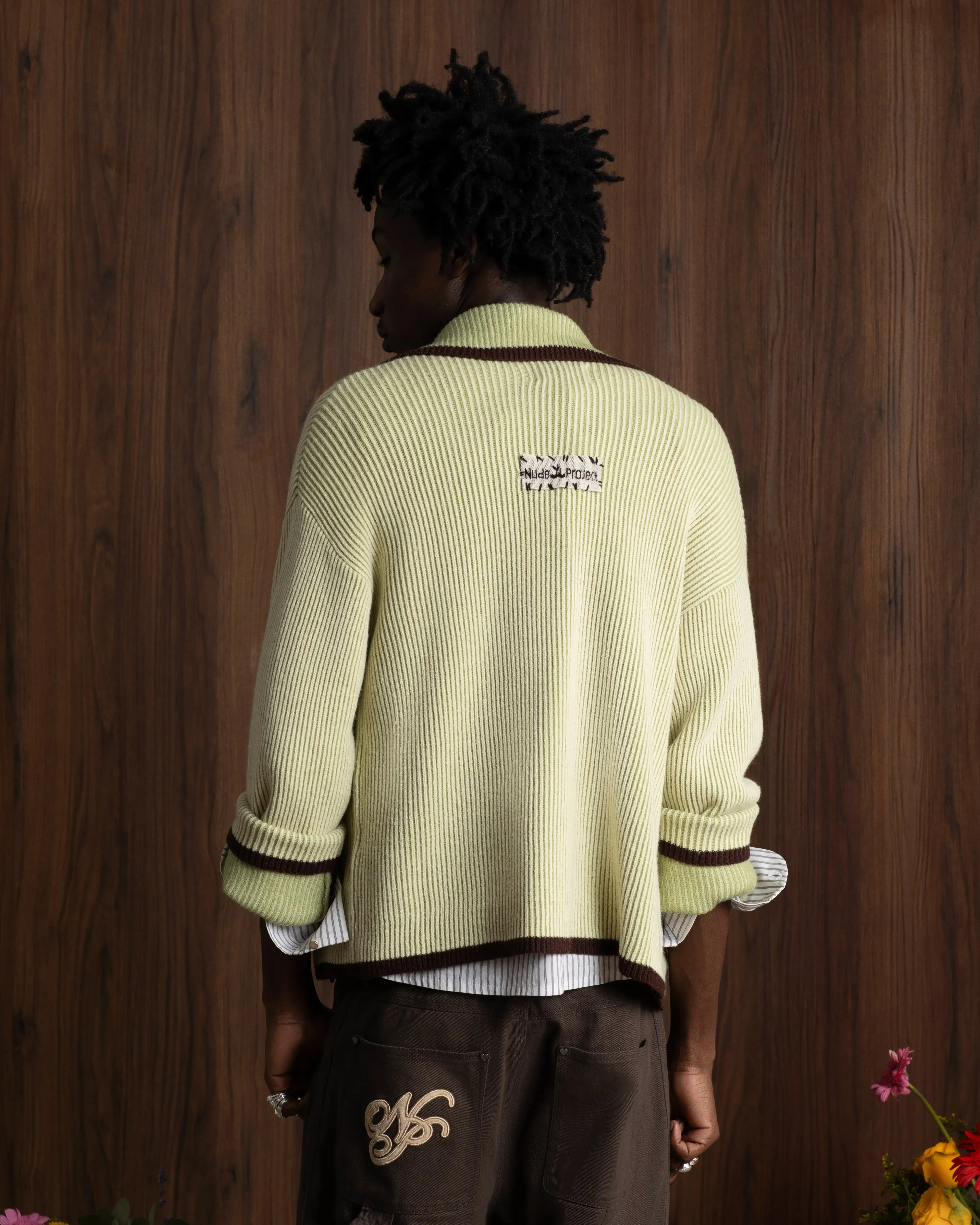 Bold Simplicity NonIrritating Stitching Classy Zip-Up Knit Cardigan Yellow