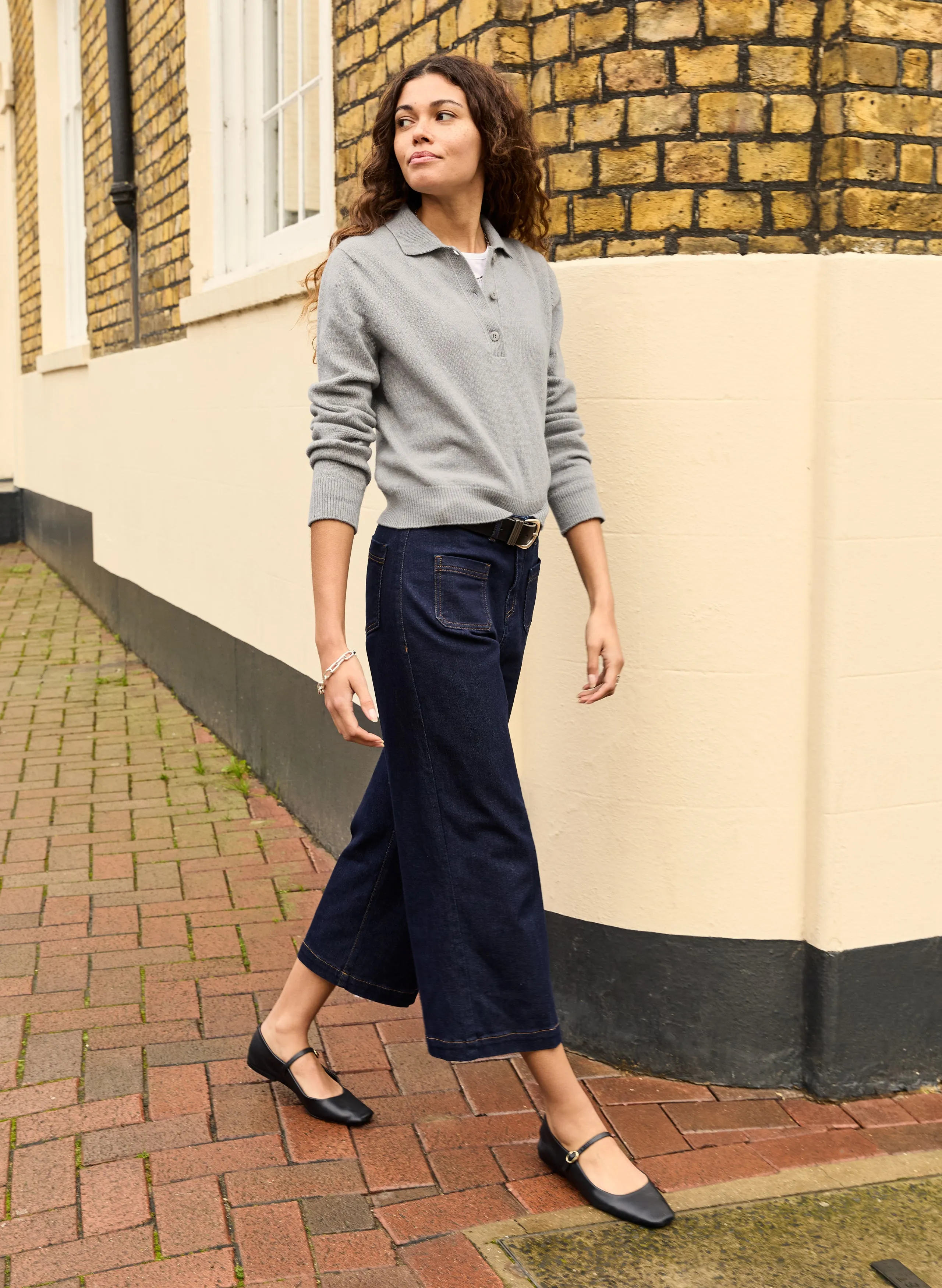 Minimal Warmth Urban Layer Clementine?Wool Blend Polo Knit