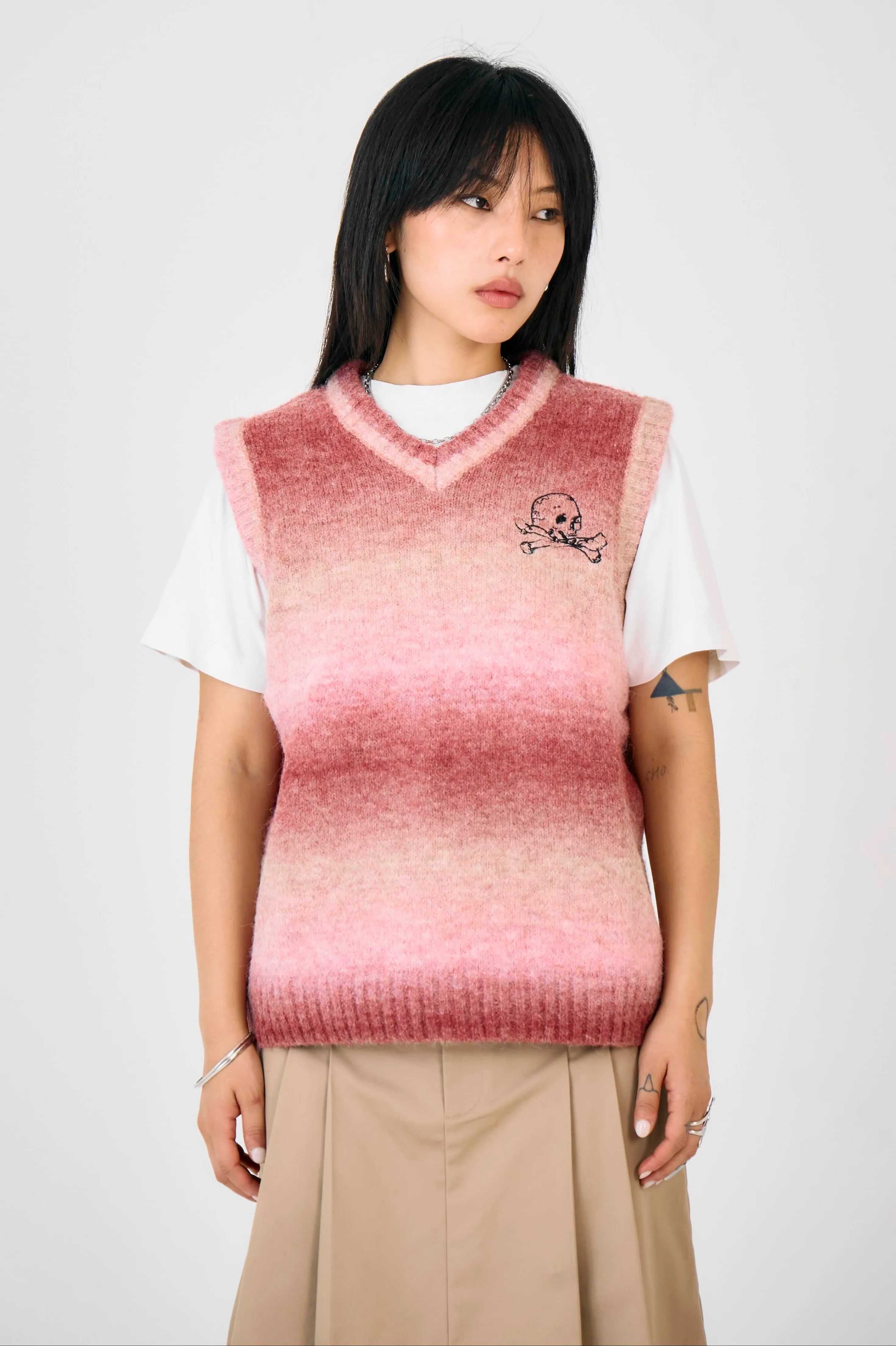 Club Spacedye Knit Vest Abrasion Resistant Yarn Hypoallergenic Fiber Blend
