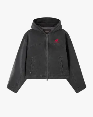 Co-Worker Jacket Canvas Ash RubberizedButtonClosures