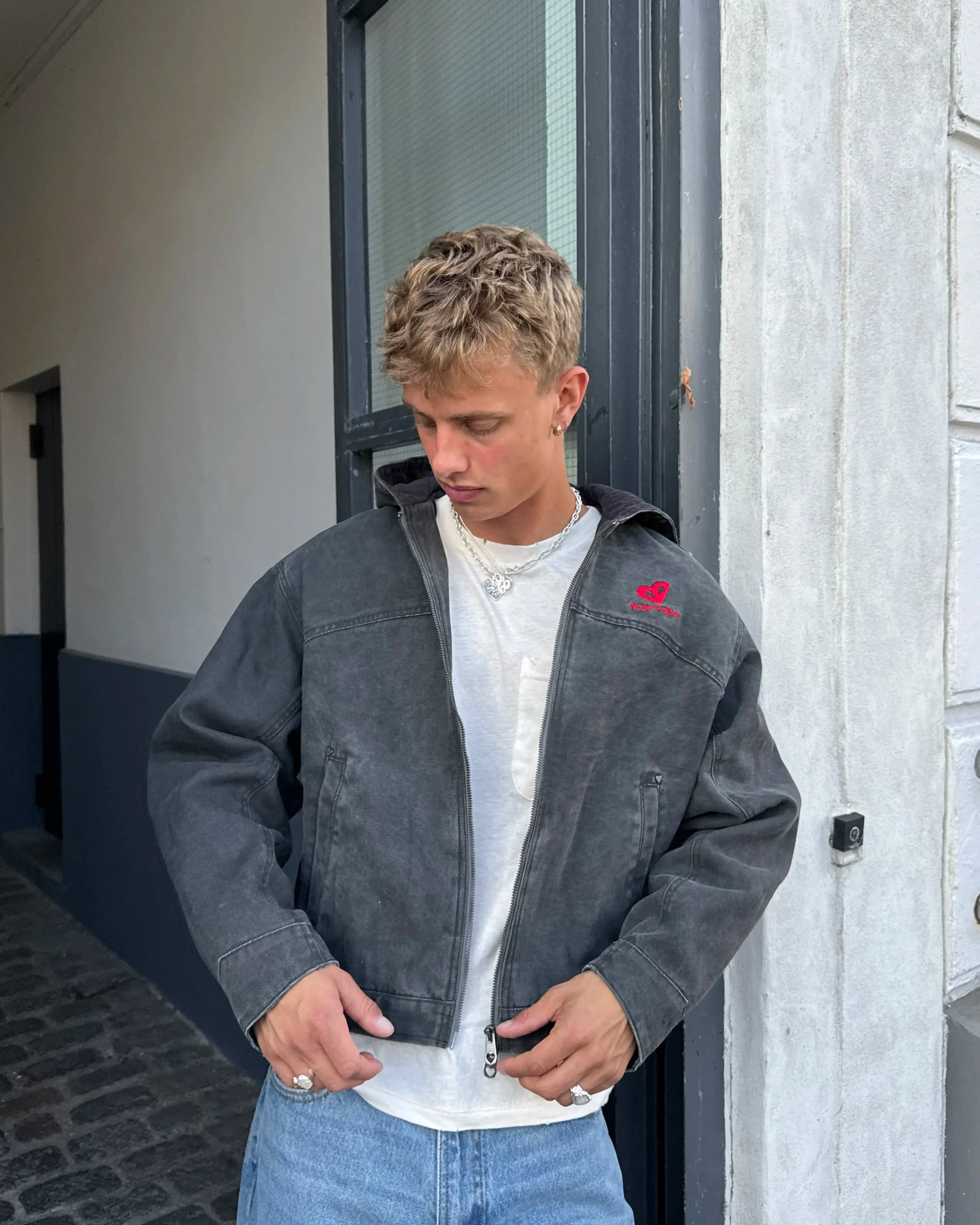 Recycled materials Co-Worker Jacket Canvas Ash