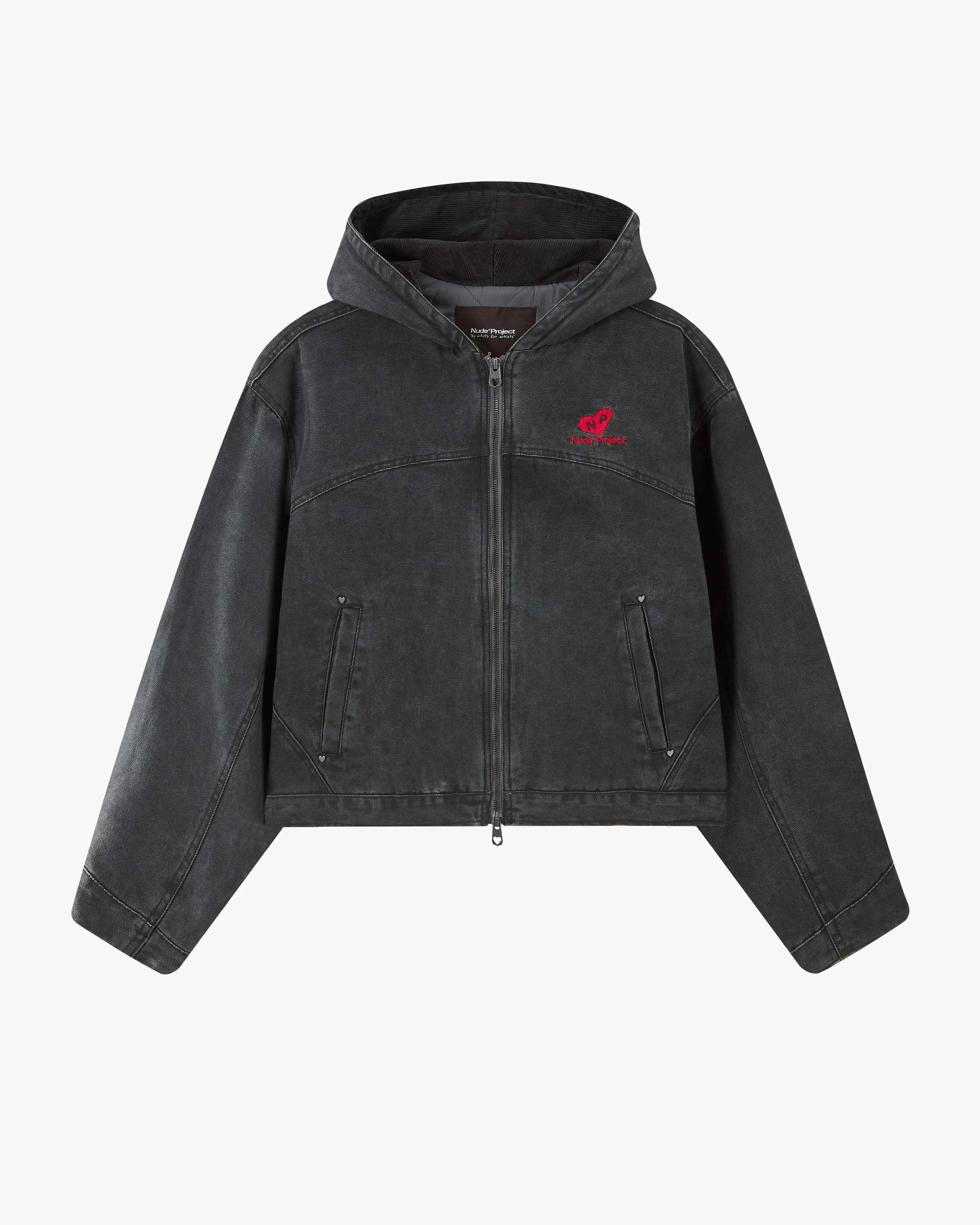 Co-Worker Jacket Canvas Ash RubberizedButtonClosures