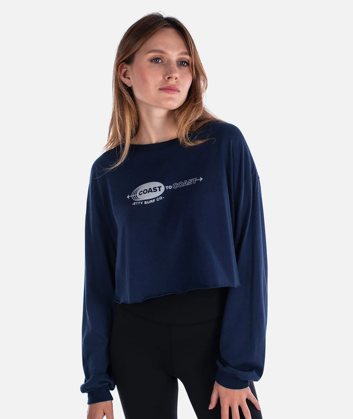 Coast to Coast Long Sleeve - Navy layerable Anti Pilling Fabric