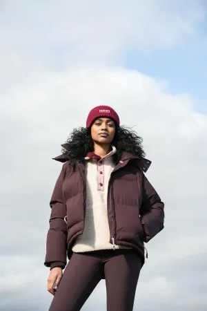 Cocoon Coat - Chocolate Plum Easy Comfort NonRestrictiveCut