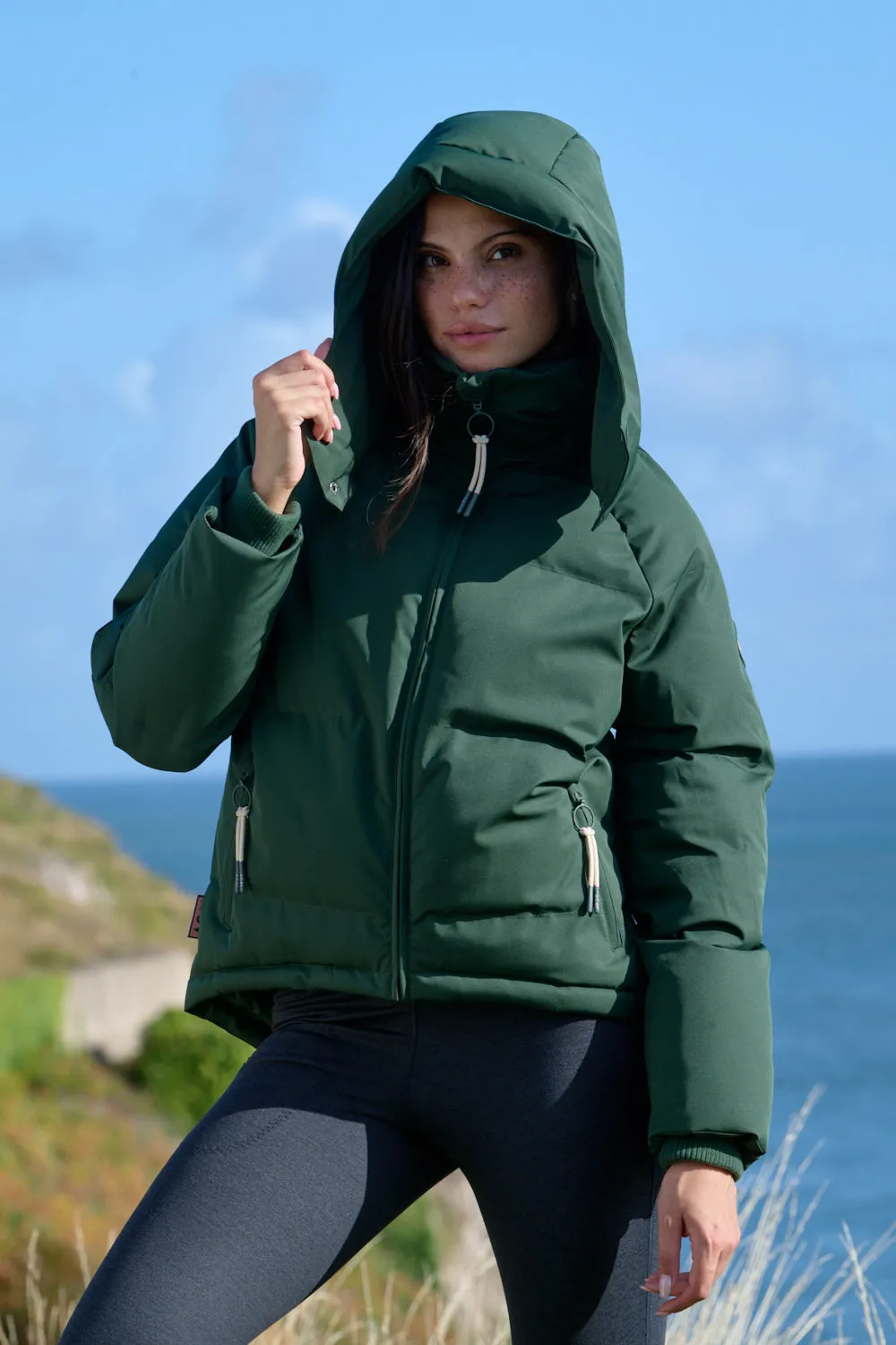 Cocoon Coat - Woodland Green Hooded Versatile Design