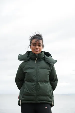 Cocoon Coat - Woodland Green Lightweight Material