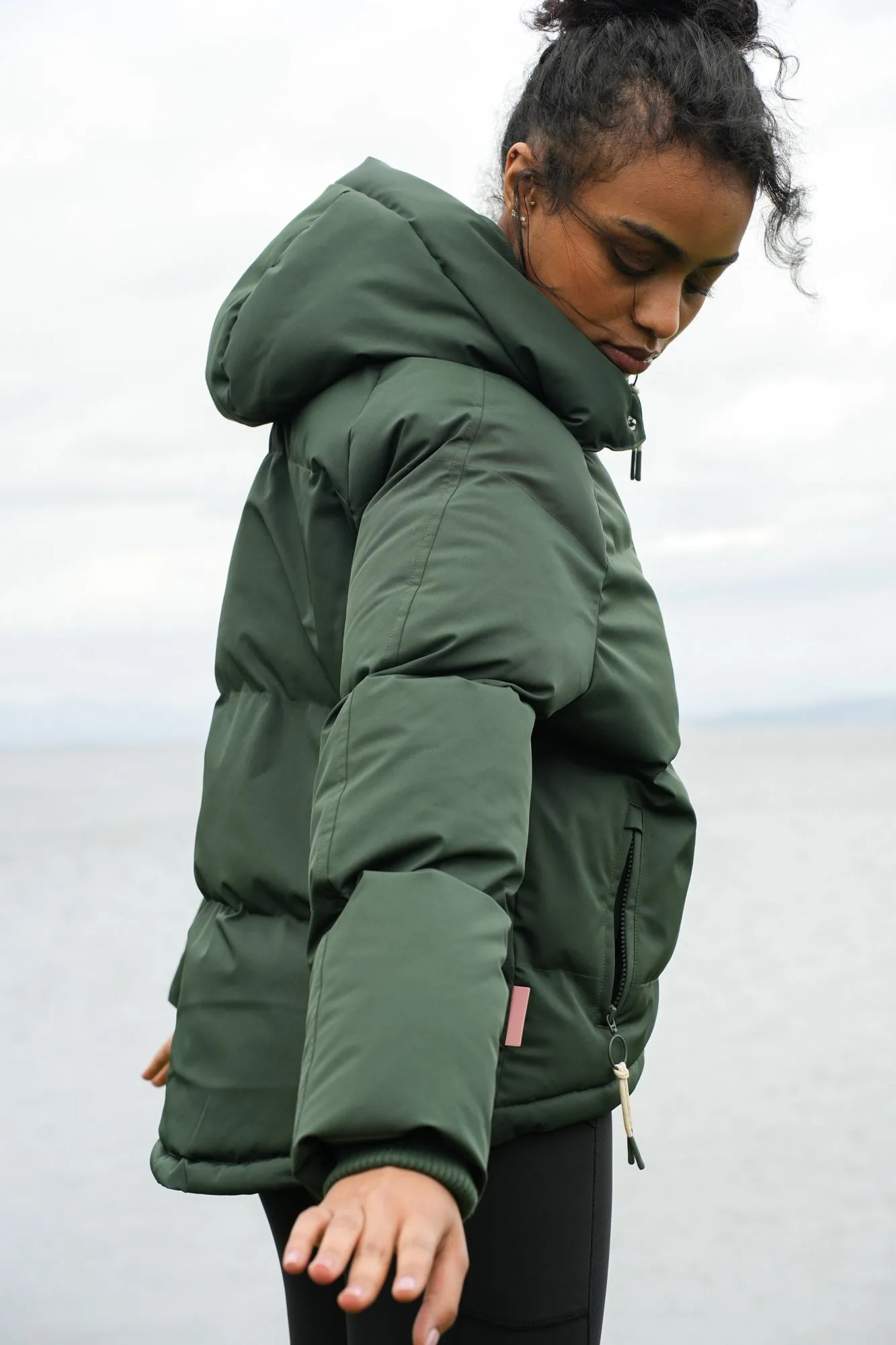 Soft Shell Cocoon Coat - Woodland Green