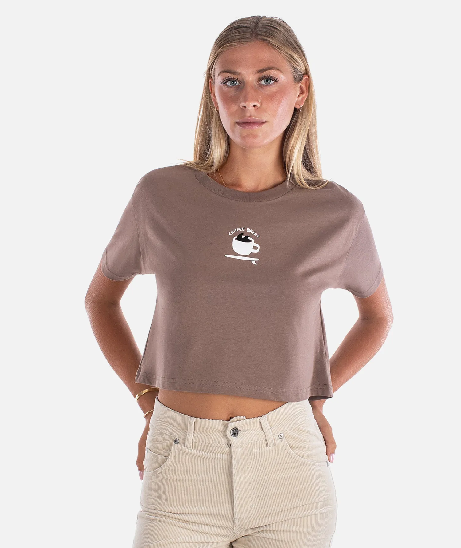 Sporty Flex Coffee Break tee - Brown