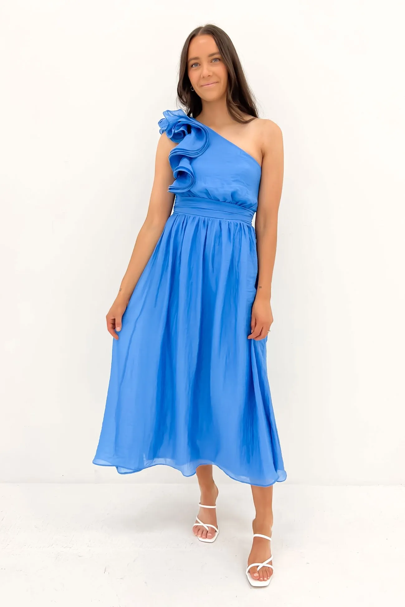 Colby Midi Dress Blue Light and Breezy