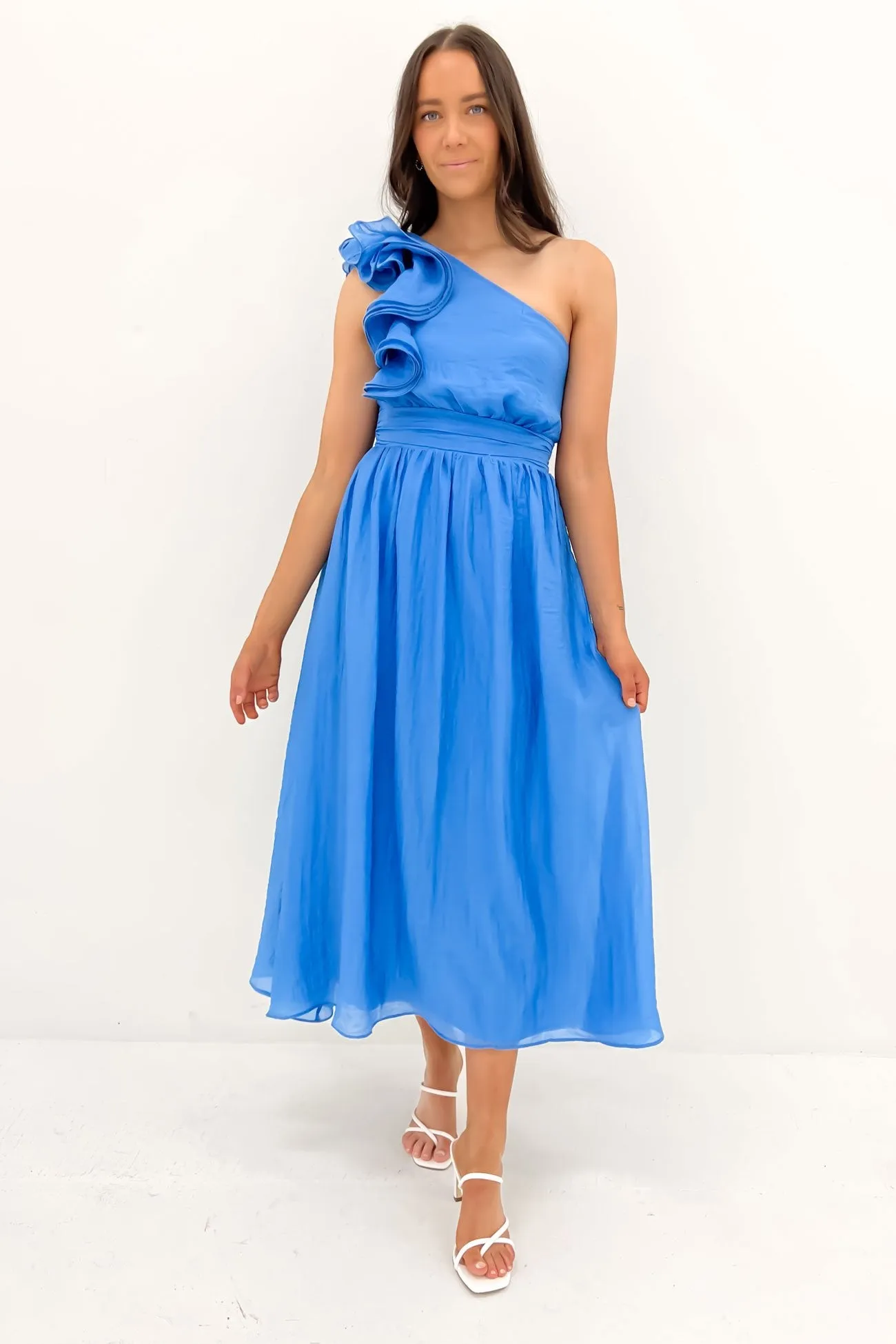Exclusive-Design Colby Midi Dress Blue