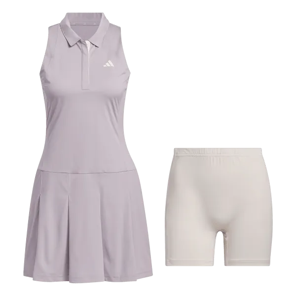 Adidas Women's Ultimate365 Tour Pleated Dress - Purple Effortless Layering