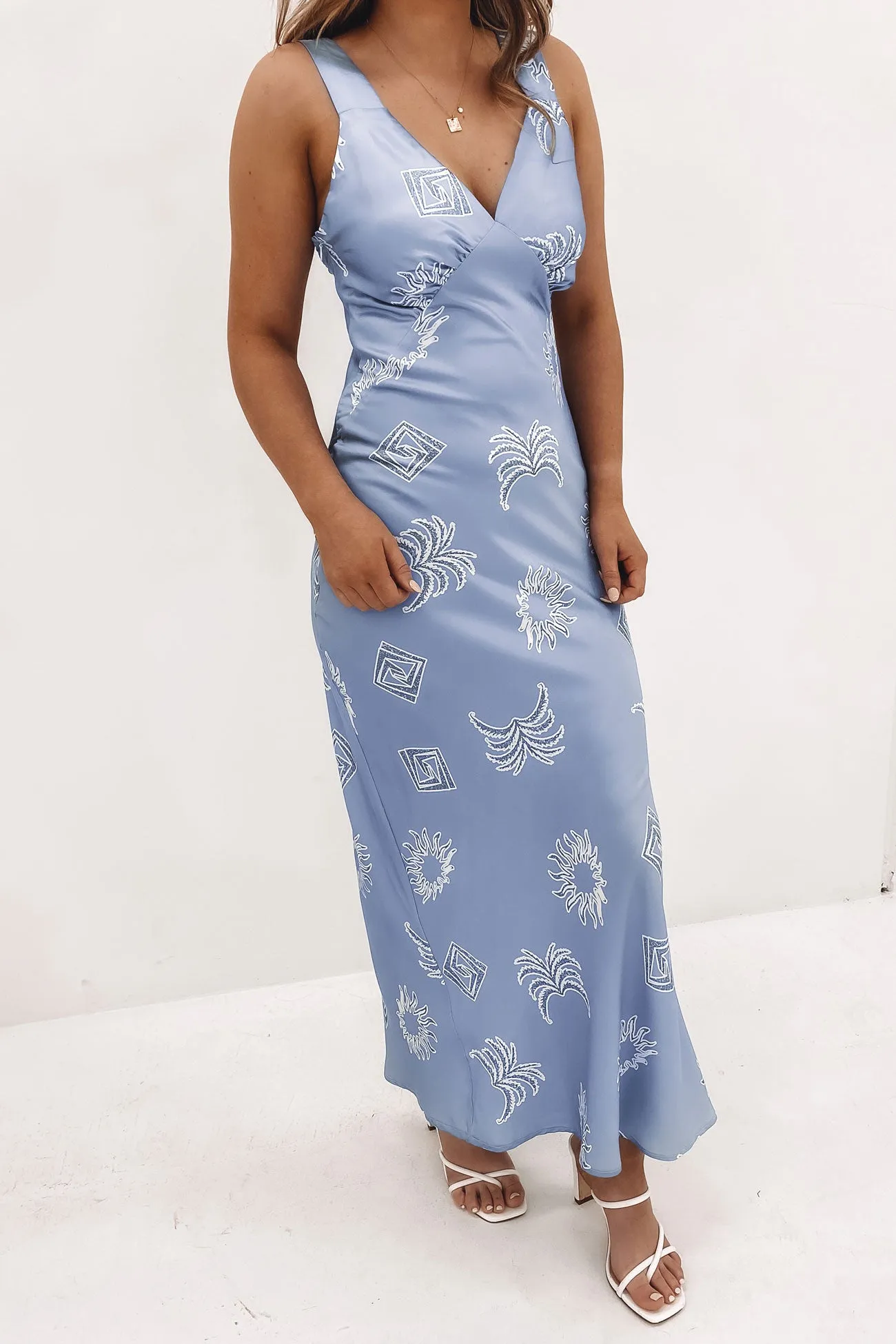 Relax Motion Edgy Look Paloma Maxi Dress Blue Honolulu