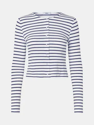 slim fit Enally Cardigan Navy/White Stripe